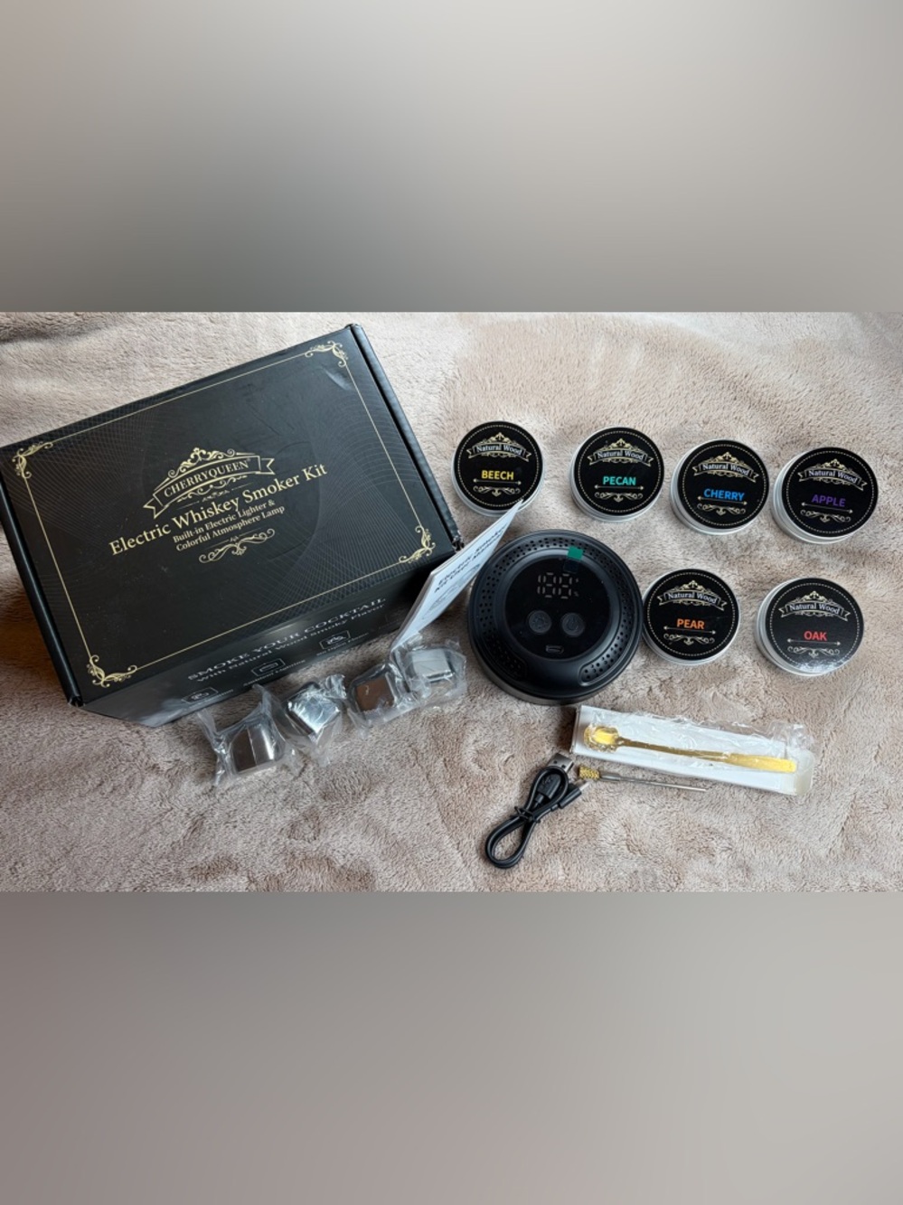 Electric Whiskey Smoker Kit | Cherry Queen Smoke Infuser Set
